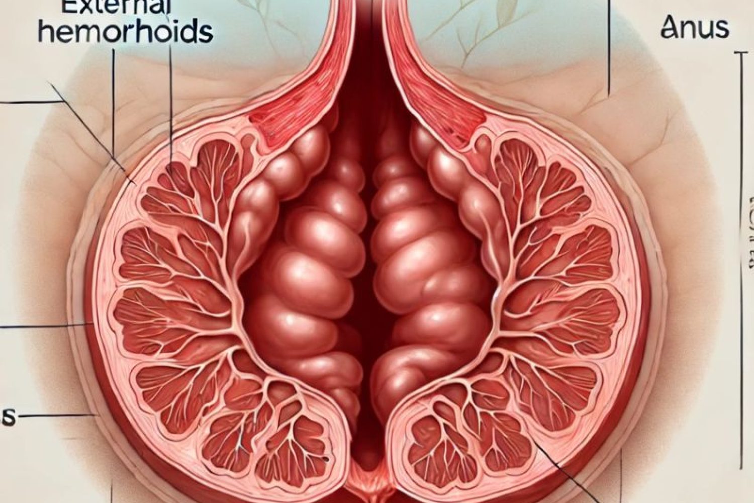 شكل البواسير الخارجية عند النساء